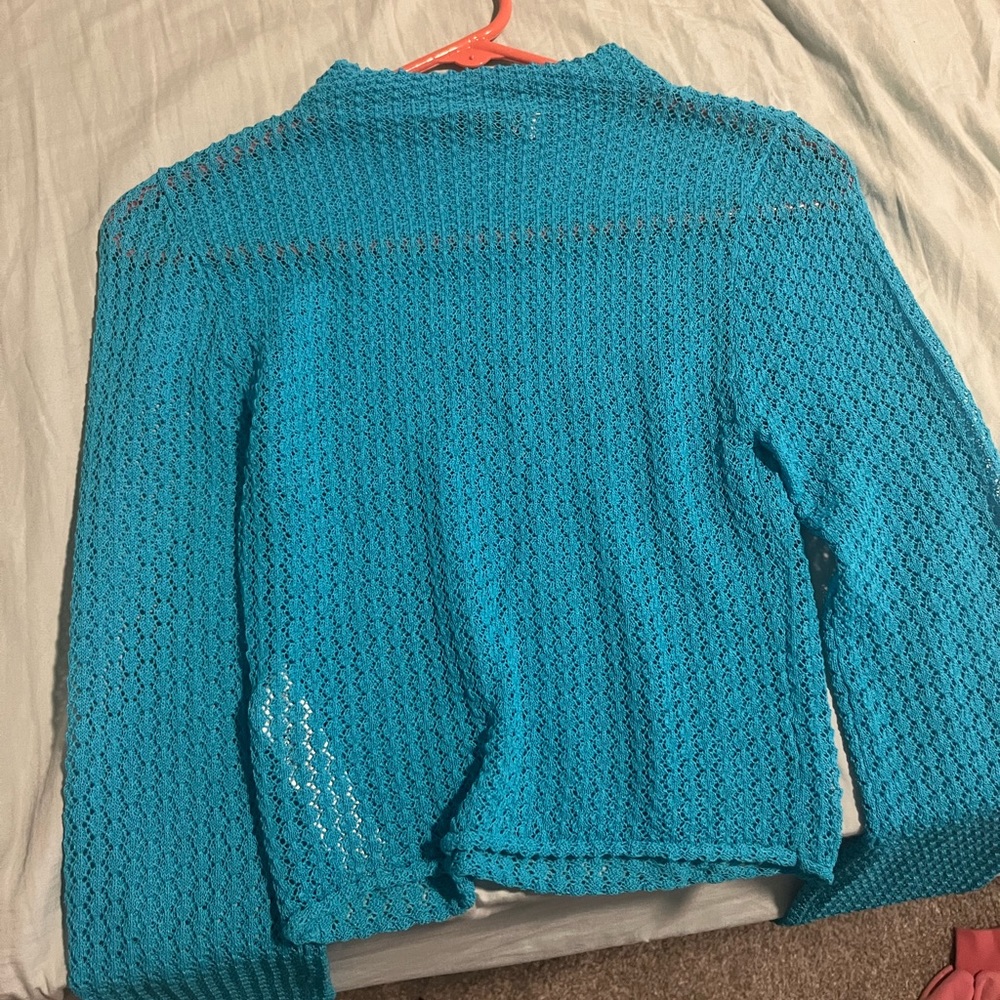 Zara mesh blue top brand new without tags